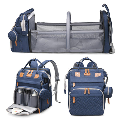 Jeryswet Baby Diaper Bags with Changing Station, Waterproof Large Capacity Diaper Bag Backpack for Moms Dads with USB Charging Port and Stroller Straps, Baby Shower Gifts, Grey