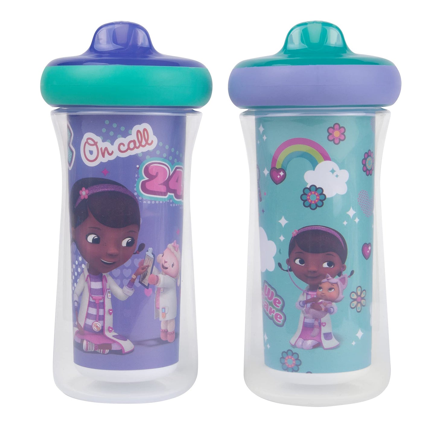 The First Years Disney Minnie Mouse Insulated Sippy Cups - Insulated Toddler Cups with Bite-Resistant Hard Spout - 9 Ounces - 2 Count