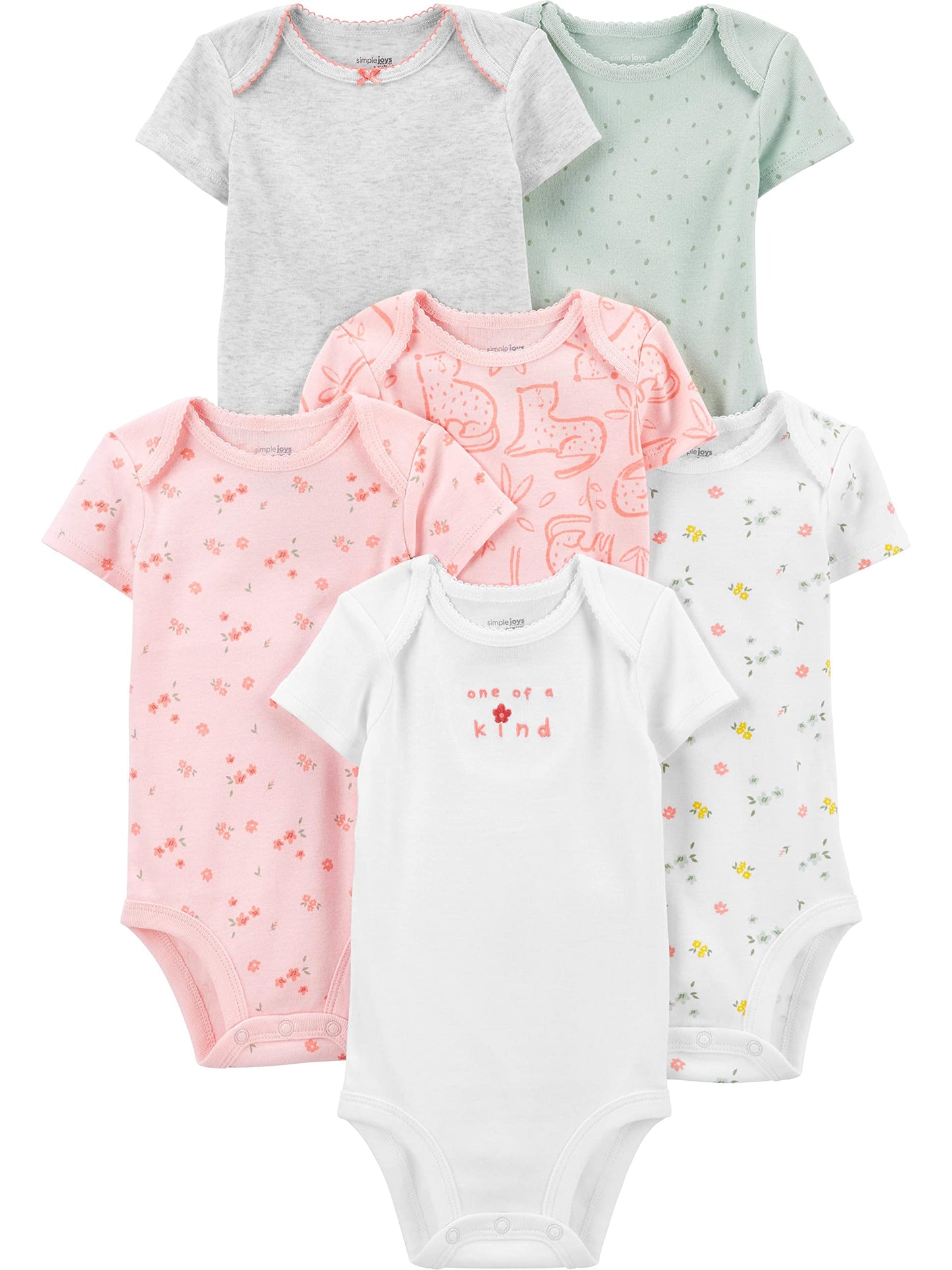 Simple Joys by Carter's Baby-Girls 6-Pack Short-Sleeve Bodysuit