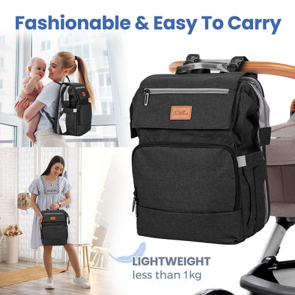 PILLANI Baby Diaper Bag Backpack - Baby Bag for Girls & Boys, Large Waterproof Toddler Diaper Backpack - Baby Shower Gifts & Registry Must Haves - Travel Diaper Bags with Changing Pad - Newborn Stuff