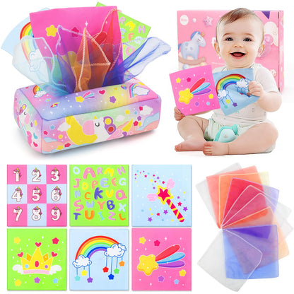 usrela 4 in 1 Baby Toys for 6 12 18 Month, Learning Toys for Babies 6-12 Months, Busy Cube, Stacking Sorter, Piano Xylophone Pull String Travel Toy, Birthday Gifts for Toddlers 1 2 Years Old