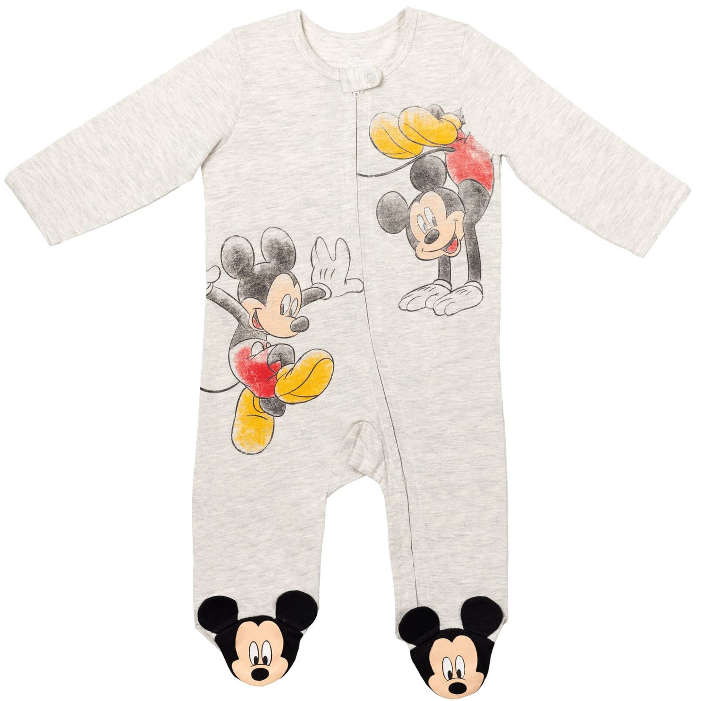 Disney Baby 2 Pack Zip Up Sleep N' Plays Newborn to Infant Sizes (Newborn - 24 Months)