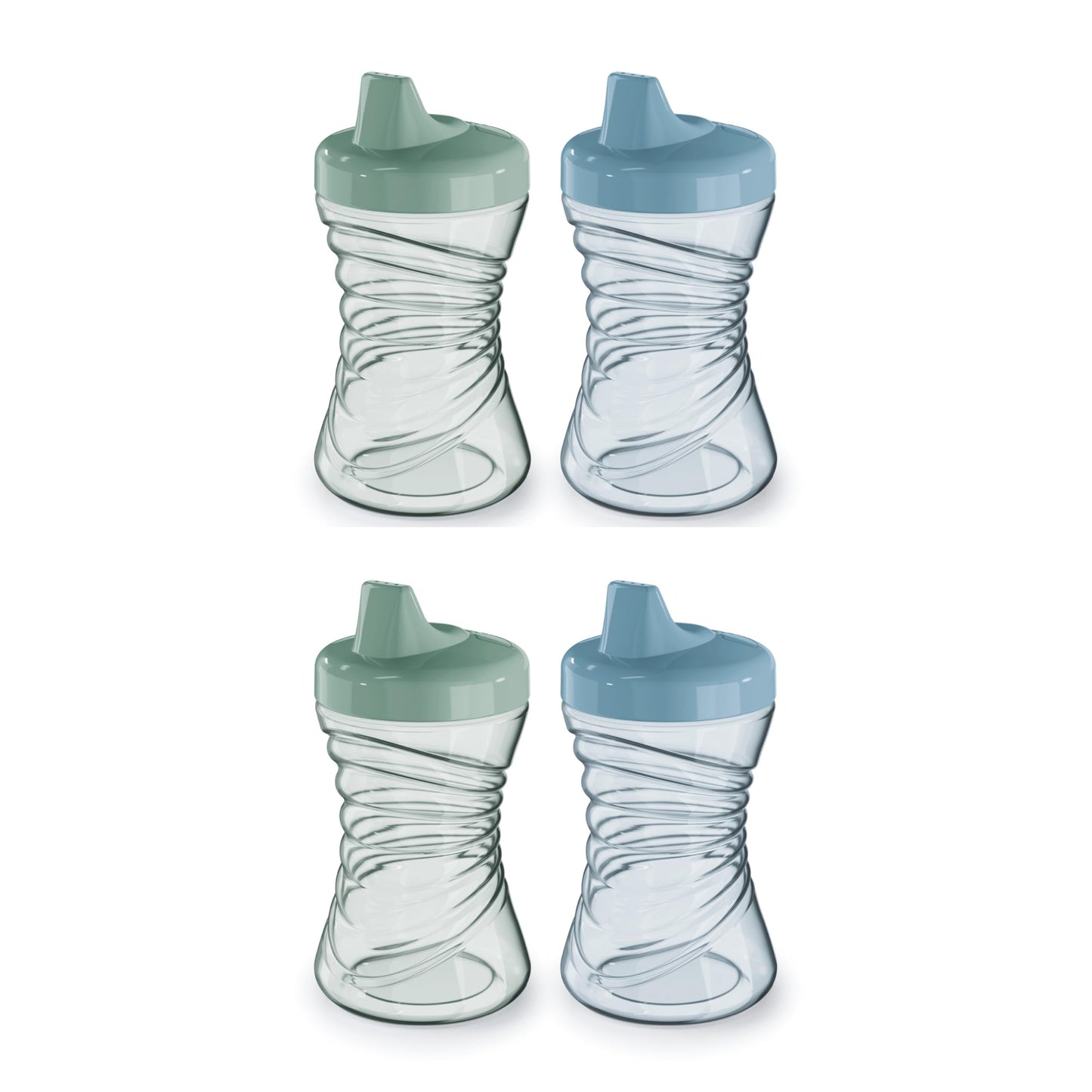 NUK Fun Grips Hard Spout Sippy Cup, 10 oz. | Easy to Hold, BPA Free, Spill Proof Toddler Cup, 4pk