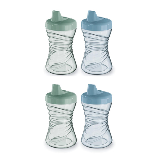 NUK Fun Grips Hard Spout Sippy Cup, 10 oz. | Easy to Hold, BPA Free, Spill Proof Toddler Cup, 4pk