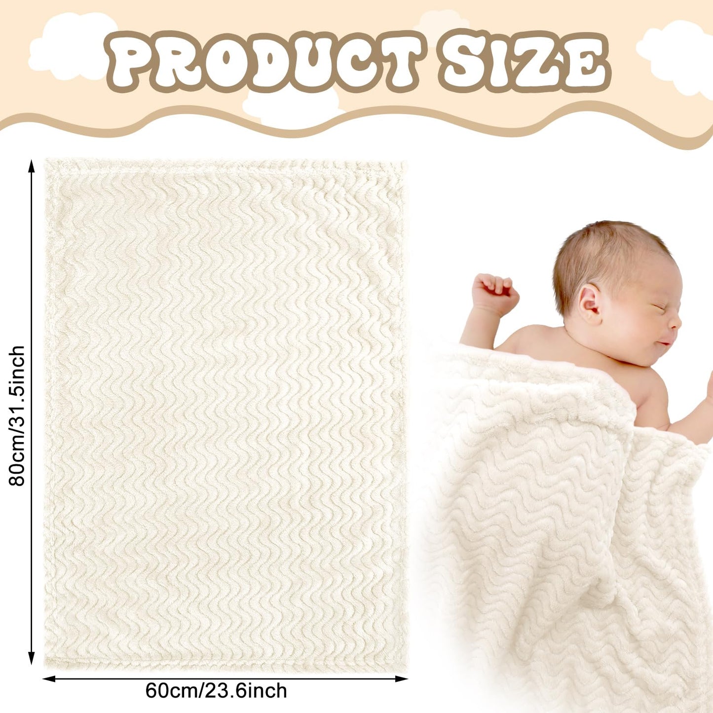 Frienda 4 Pcs Baby Fuzzy Blanket Fluffy Baby Blanket for Boys Girls Soft Warm Infant Newborn Toddler Receiving Nursery Bed Supplies, 32 x 24 Inch(Pink Color)