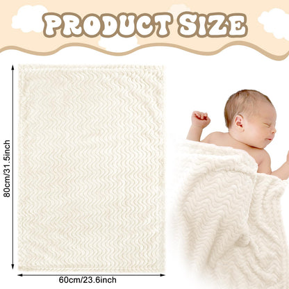 Frienda 4 Pcs Baby Fuzzy Blanket Fluffy Baby Blanket for Boys Girls Soft Warm Infant Newborn Toddler Receiving Nursery Bed Supplies, 32 x 24 Inch(Pink Color)