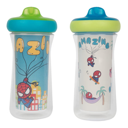 The First Years Disney Minnie Mouse Insulated Sippy Cups - Insulated Toddler Cups with Bite-Resistant Hard Spout - 9 Ounces - 2 Count