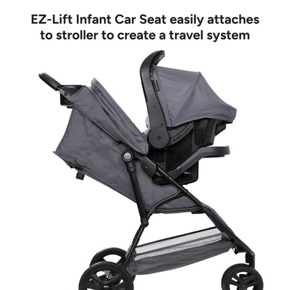 Baby Trend Venture 3-Wheel Stroller Travel System, Stellar Grey