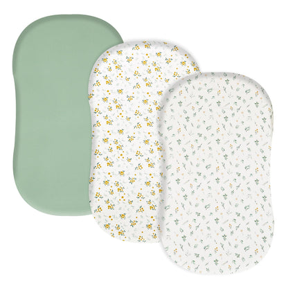 david's kids 3 Pack Fitted Crib Sheets, Ultra Soft Breathable Comfortable Baby Sheet Set for Boys Girls Neutral, 28x52 Inch Fits Standard Crib and Toddler Mattresses, Dinosaur