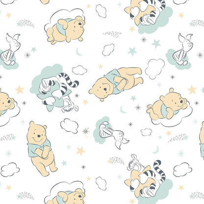 Lambs & Ivy Disney Baby Forever Mickey Mouse White Fitted Crib Sheet
