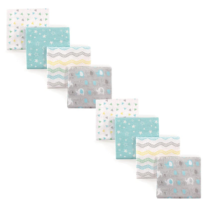 Luvable Friends Unisex Baby Cotton Flannel Receiving Blankets, Rainbow 7-Pack, One Size