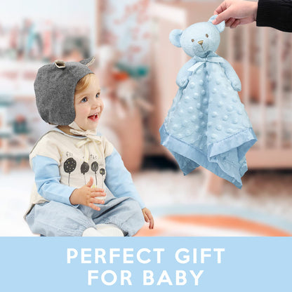 Pro Goleem Elephant Security Blanket, Soft Lovey Unisex Lovie Baby Gifts for Boys and Girls Snuggle Toy Stuffed Animal Newborn Essentials and Items Grey 16 Inch