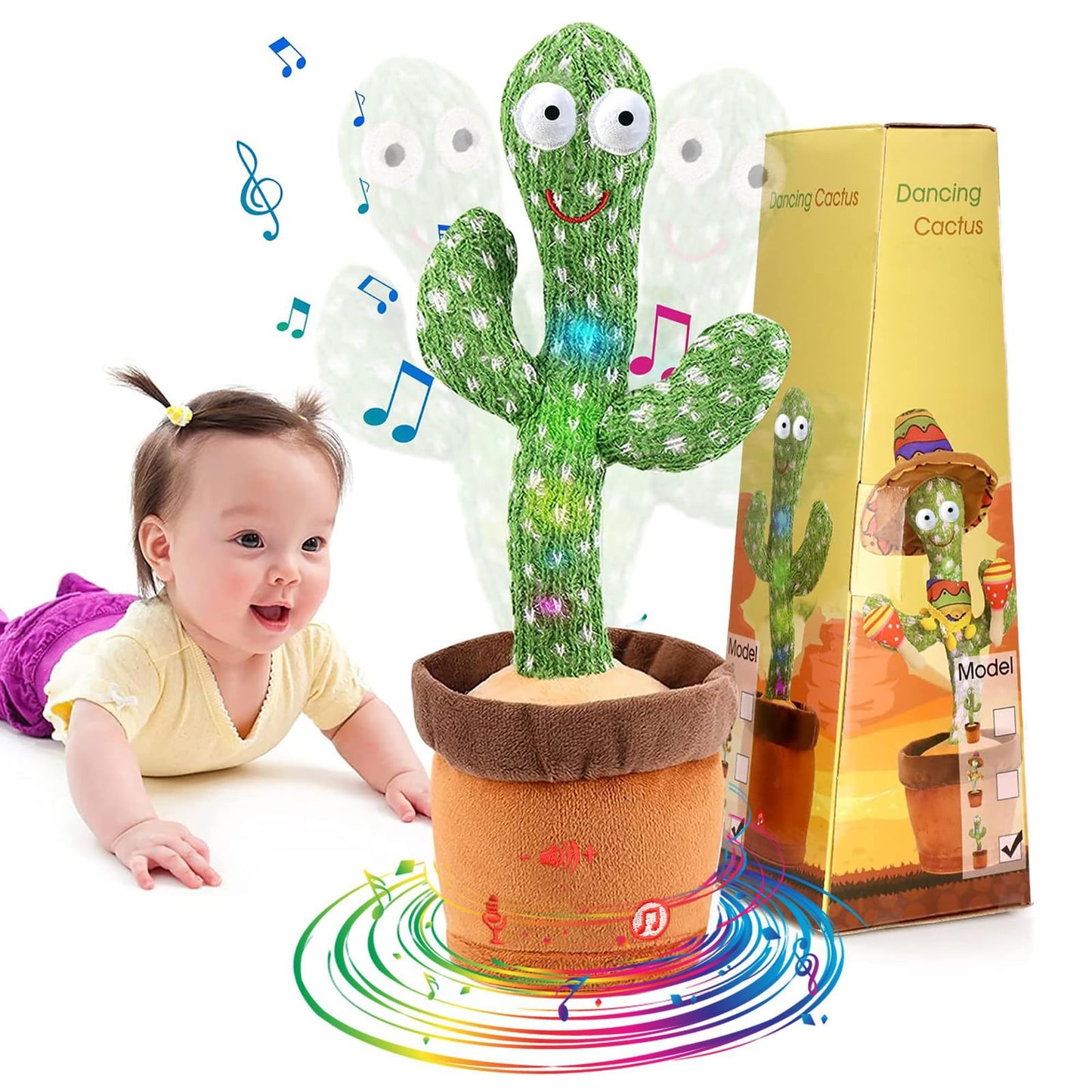 Emoin Dancing Talking Giraffe Baby Toy, Adjustable Volume Baby Giraffe Toys Singing 10 Children's Songs Singing Mimicking Recording Repeating What You Say for Toddlers