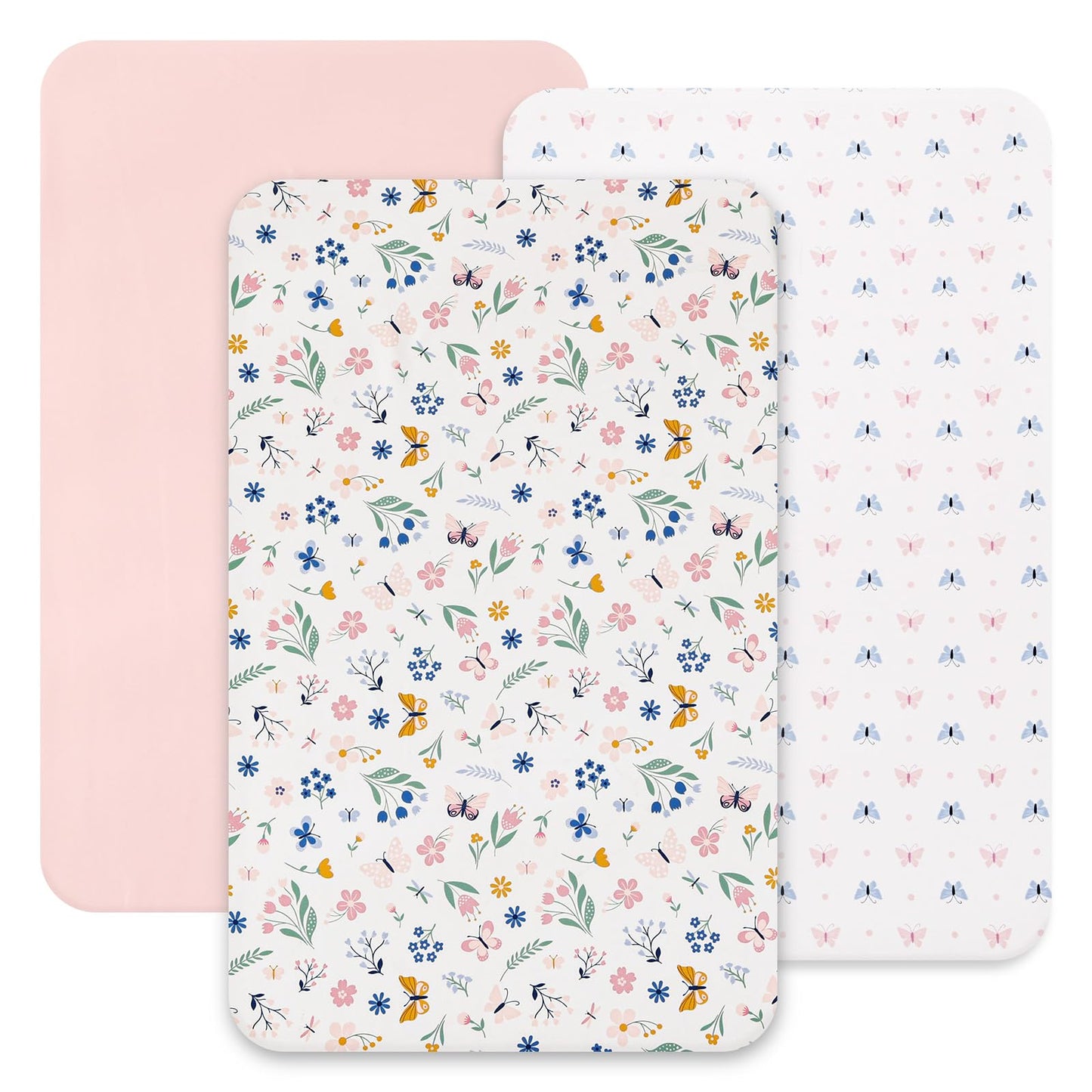 david's kids 3 Pack Fitted Crib Sheets, Ultra Soft Breathable Comfortable Baby Sheet Set for Boys Girls Neutral, 28x52 Inch Fits Standard Crib and Toddler Mattresses, Dinosaur