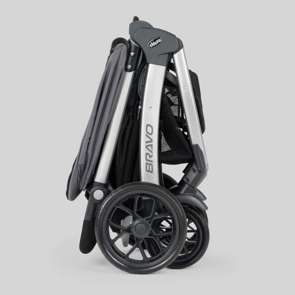 Chicco Bravo® 3-in-1 Trio Travel System, Bravo® Quick-Fold Stroller with KeyFit® 30 Infant Car Seat and Base, Car Seat and Stroller Combo | Parker