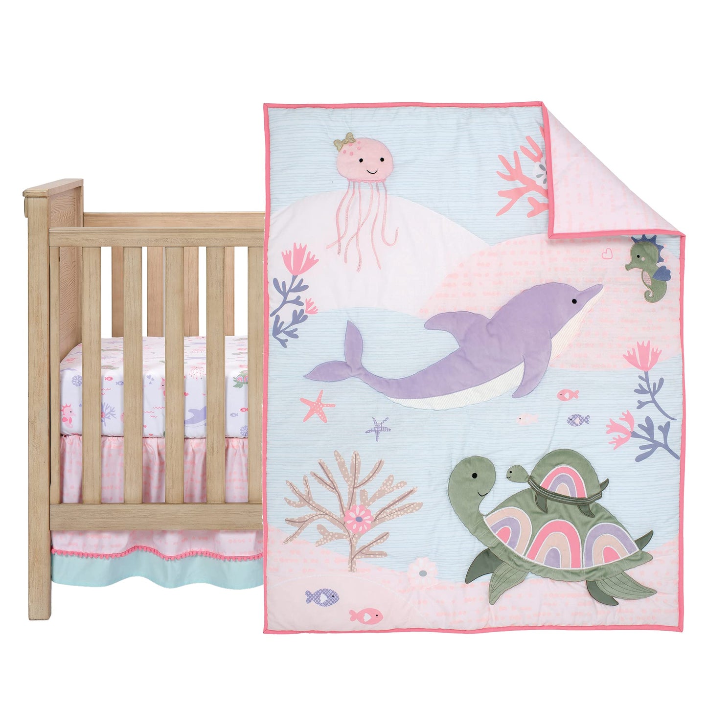 Lambs & Ivy Disney Baby Pooh Bear & Pals Cotton 3Piece Nursery Crib Bedding Set