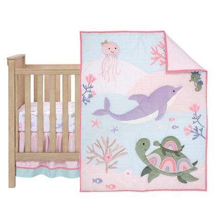 Lambs & Ivy Disney Baby Pooh Bear & Pals Cotton 3Piece Nursery Crib Bedding Set