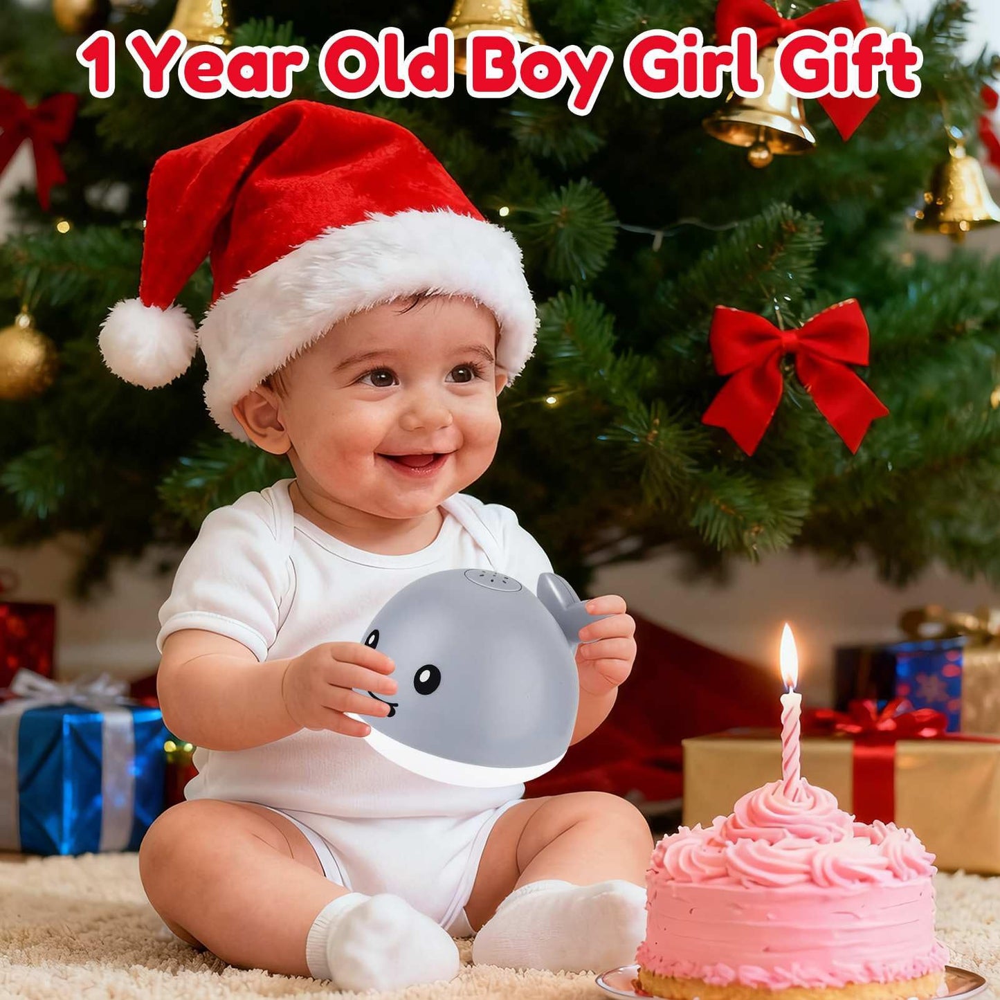 Toddla Whale Bath Toy Sprinkler - Water Pool Toys for Toddlers 1-3, Light Up Floating Baby Bath Toys, Birthday Gift for 1 2 3 4 5 Year Old Boys Girls,, Water Sensory Toys for Kids