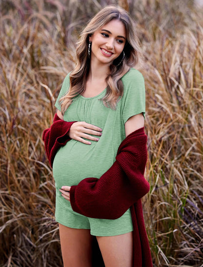 Ekouaer Womens Nursing Pajamas Maternity Breastfeeding Pjs Sleepwear Layer Soft Postpartum Lounge Set Pregnancy Clothes