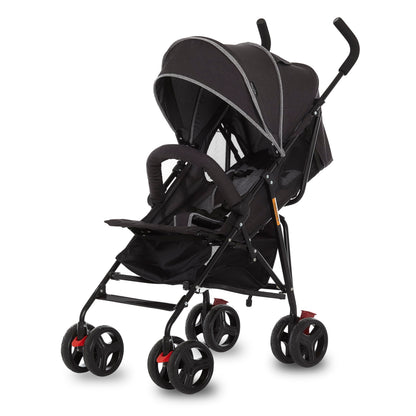 Dream On Me Vista Moonwalk Baby Stroller, Lightweight Travel Umbrella Stroller with Compact Fold, Smooth Ride Wheels, Multi-Position Recline, Spacious Storage Basket with Cup Holder, Light Gray
