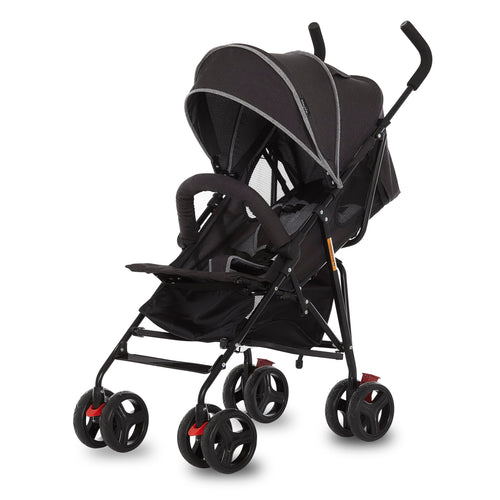 Dream On Me Vista Moonwalk Baby Stroller, Lightweight Travel Umbrella Stroller with Compact Fold, Smooth Ride Wheels, Multi-Position Recline, Spacious Storage Basket with Cup Holder, Light Gray