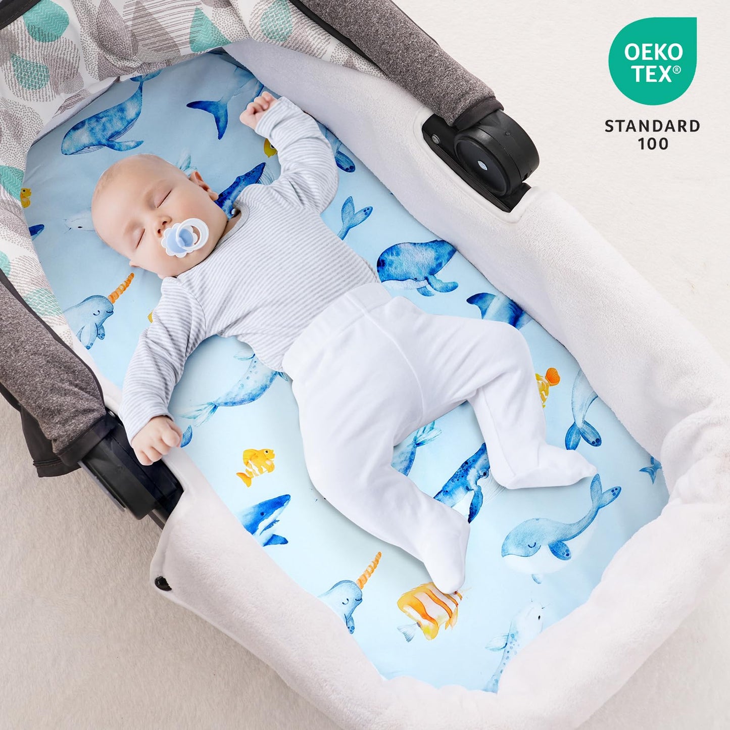 david's kids 3 Pack Fitted Crib Sheets, Ultra Soft Breathable Comfortable Baby Sheet Set for Boys Girls Neutral, 28x52 Inch Fits Standard Crib and Toddler Mattresses, Dinosaur