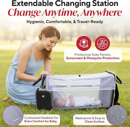 Award-Winning Baby Diaper Bag Backpack with Changing Station –Large Multifunction Waterproof Diaper Bag, Warm Bottle Pockets, Travel Baby Organizer Mom & Dad, Newborn Baby Essentials, Newborn Gift