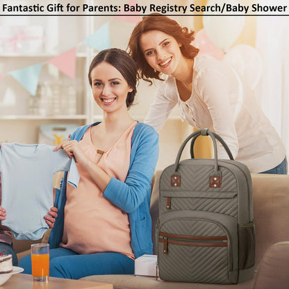 Tenot Diaper Bag Backpack for Women Large Capacity with Insulated Pockets Multifunctional Diaper Bags For Baby Girl Boy Waterproof Baby Bags For Mama Maternity Travel Bag Black