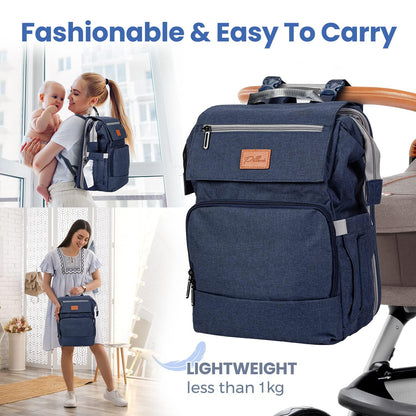 PILLANI Baby Diaper Bag Backpack - Baby Bag for Girls & Boys, Large Waterproof Toddler Diaper Backpack - Baby Shower Gifts & Registry Must Haves - Travel Diaper Bags with Changing Pad - Newborn Stuff