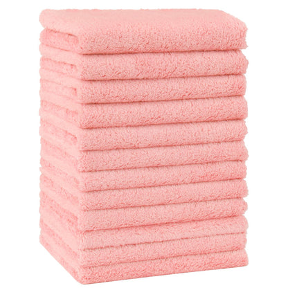 HOMEXCEL Baby Washcloths 24 Pack-Microfiber Coral Fleece Baby Bath Face Towel 7 x 9 Inch Extra Absorbent and Soft Burp Cloth and Wash Cloths for Newborn-Infants and Toddlers-Gentle On Sensitive Skin
