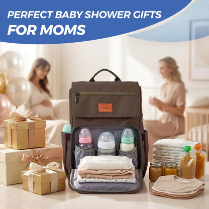 PILLANI Baby Diaper Bag Backpack - Baby Bag for Girls & Boys, Large Waterproof Toddler Diaper Backpack - Baby Shower Gifts & Registry Must Haves - Travel Diaper Bags with Changing Pad - Newborn Stuff