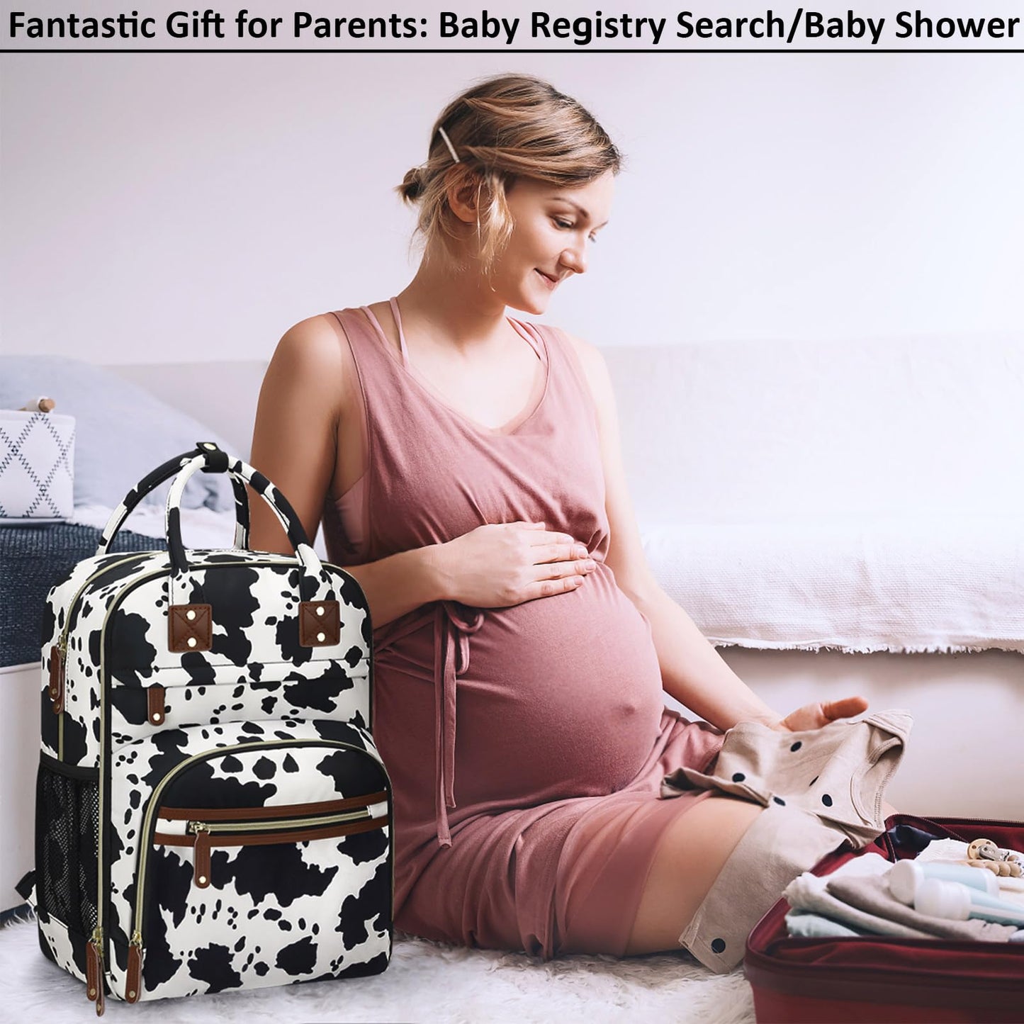 Tenot Diaper Bag Backpack for Women Large Capacity with Insulated Pockets Multifunctional Diaper Bags For Baby Girl Boy Waterproof Baby Bags For Mama Maternity Travel Bag Black