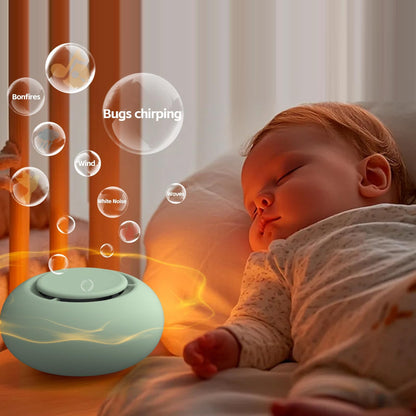 Portable Baby Sound Machine [White Noise for Babies Kids Adults][Timer Function][12 Soothing Sounds][Sleep Soother] 15 Hours Battery Life, Travel,Registry,Gifts,Shower,Clips on Baby Stroller