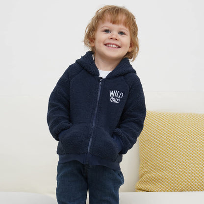 Newborn Infant Baby Boys Girls Cartoon Fleece Hooded Jacket Coat with Ears Warm Todder Kids Outwear Coat Zipper Up 0-6Y