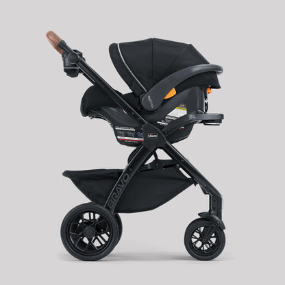 Chicco Bravo® 3-in-1 Trio Travel System, Bravo® Quick-Fold Stroller with KeyFit® 30 Infant Car Seat and Base, Car Seat and Stroller Combo | Parker