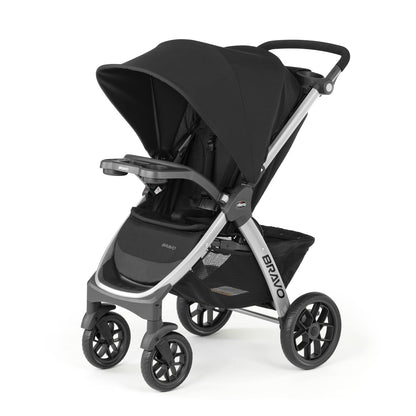 Chicco Bravo® 3-in-1 Trio Travel System, Bravo® Quick-Fold Stroller with KeyFit® 30 Infant Car Seat and Base, Car Seat and Stroller Combo | Parker