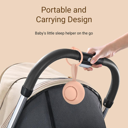 Portable Baby Sound Machine [White Noise for Babies Kids Adults][Timer Function][12 Soothing Sounds][Sleep Soother] 15 Hours Battery Life, Travel,Registry,Gifts,Shower,Clips on Baby Stroller