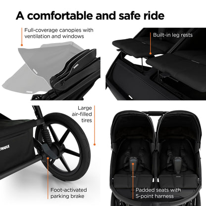 Thule Urban Glide 3 Single Child All-Terrain Stroller, Lightweight, Air-Filled Tires & Suspension, Integrated Hand Brake