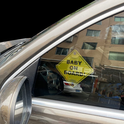 Baby on Board Sticker for Cars 2PCS , Baby On Board Warning Signs with Suction Cups , Durable and Strong Without Residue