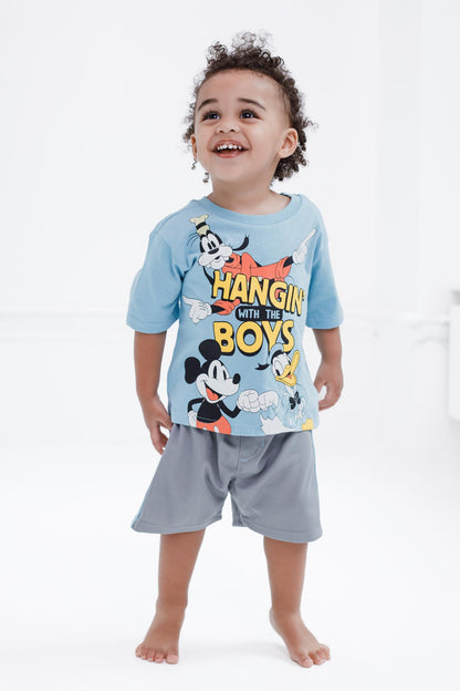 Disney Mickey Mouse T-Shirt and Shorts Outfit Set Infant to Big Kid Sizes (12 Months - 12)