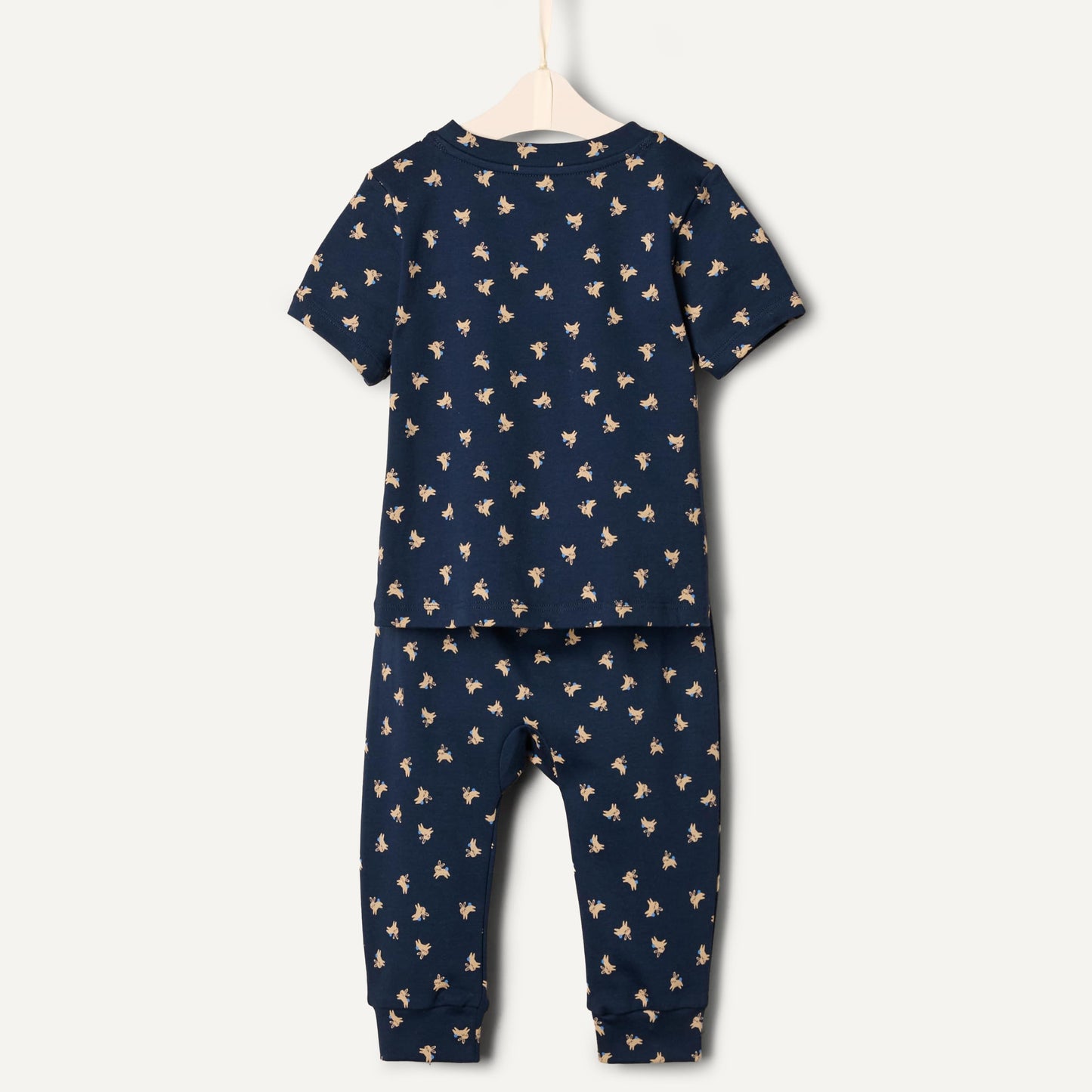 Amazon Essentials x Sofia Grainge Unisex Toddlers and Babies' Cotton Knit Short Sleeve Shirt & Pants Set