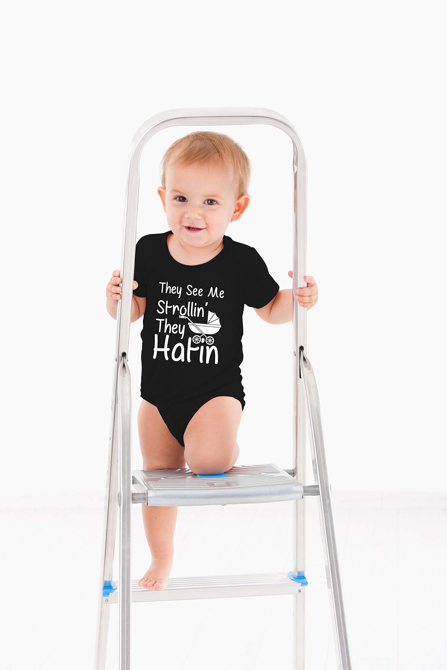 AW Fashions They See Me Strolli' They Hatin Bodysuit Newborn Boy Outfits Cute Romper Baby Girl Clothes
