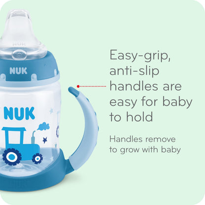 NUK Fun Grips Hard Spout Sippy Cup, 10 oz. | Easy to Hold, BPA Free, Spill Proof Toddler Cup, 4pk