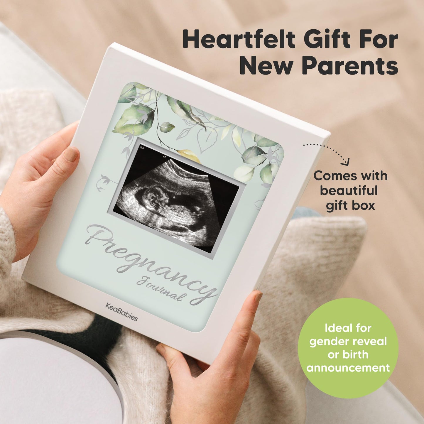 Pregnancy Journal for First Time Moms Gifts - 90 Pages Hardcover Pregnancy Memory Book, Beautiful & Cute Baby Book Keepsake, Ultrasound Baby Scrapbook, Mom To Be Gift (Alpine)