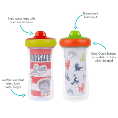 The First Years Disney Minnie Mouse Insulated Sippy Cups - Insulated Toddler Cups with Bite-Resistant Hard Spout - 9 Ounces - 2 Count