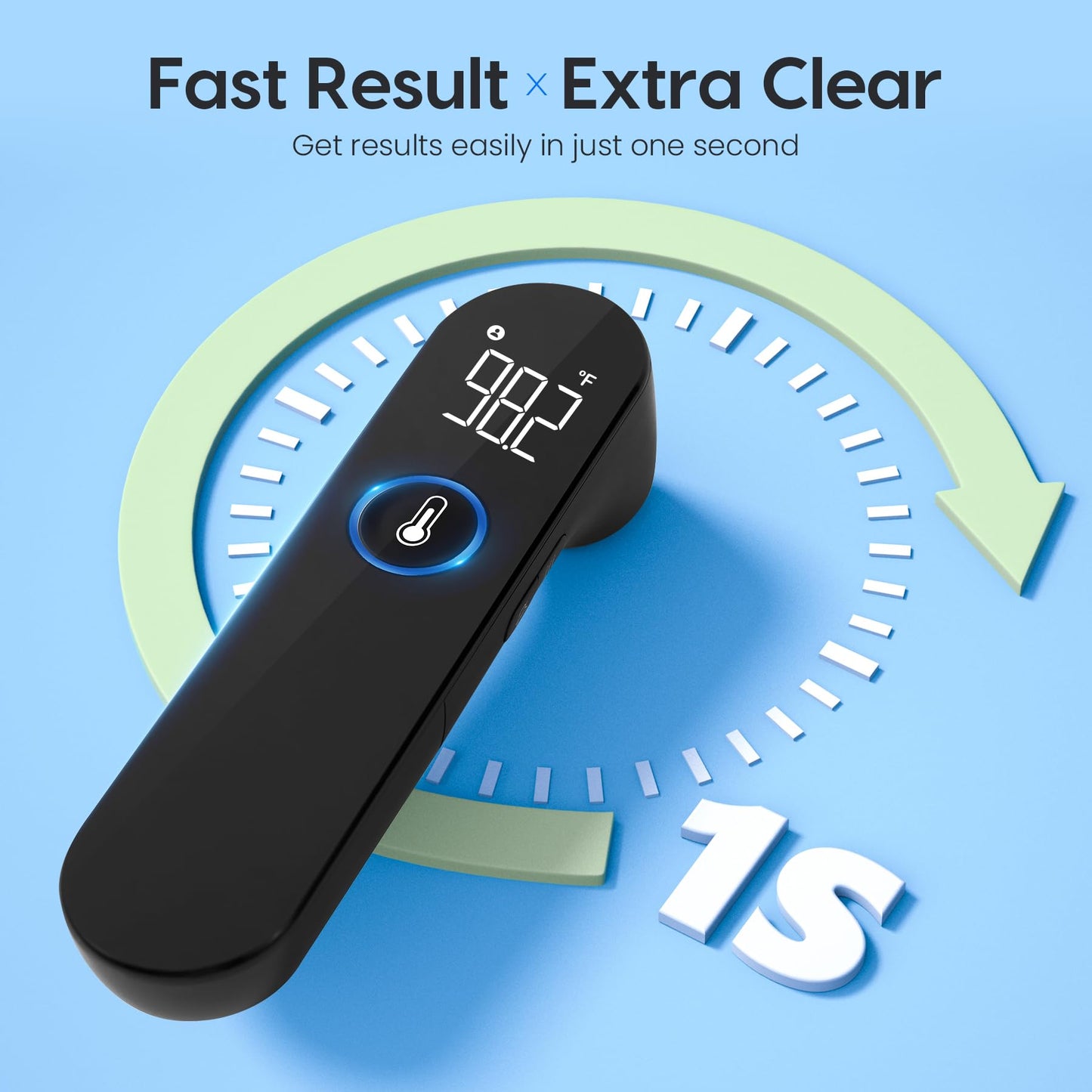 Thermometer for Adults and Kids, Fast Accurate Baby Thermometer, Fever Alarm & Mute Mode, Baby Essentials - Lifetime Support