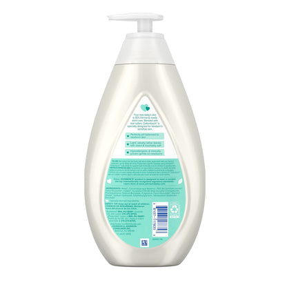 Johnson's CottonTouch Newborn Baby Body Wash & Shampoo, Gentle & Tear-Free, Made with Real Cotton, Gently Washes Away Dirt & Germs, for Sensitive Skin, Baby Essentials, 13.6 fl. oz