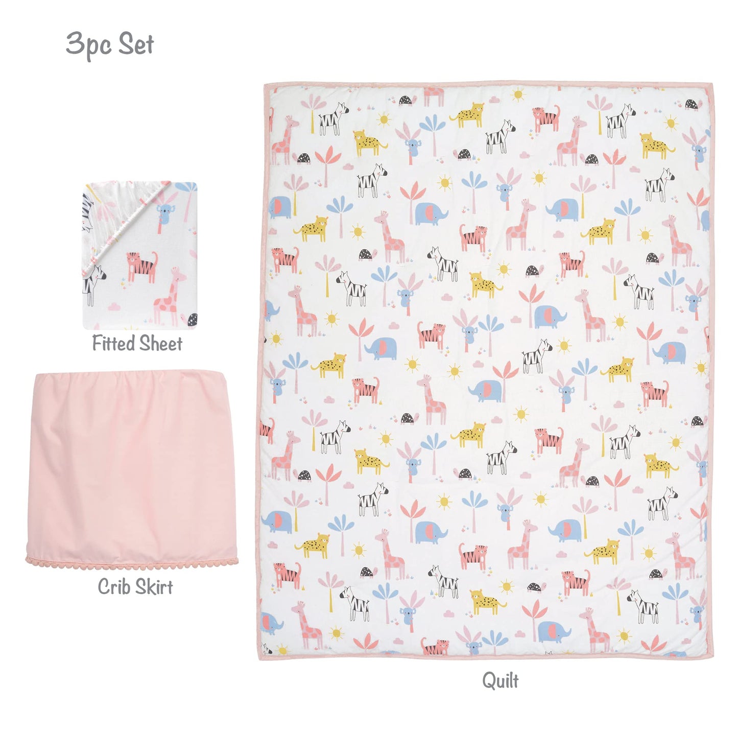 Lambs & Ivy Disney Baby Pooh Bear & Pals Cotton 3Piece Nursery Crib Bedding Set