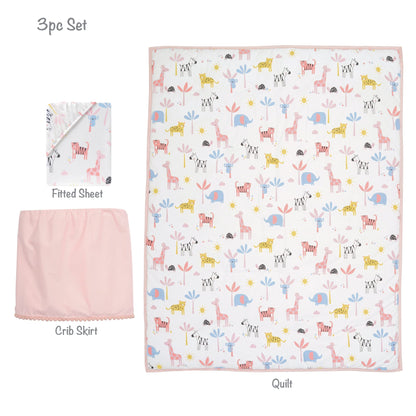 Lambs & Ivy Disney Baby Pooh Bear & Pals Cotton 3Piece Nursery Crib Bedding Set