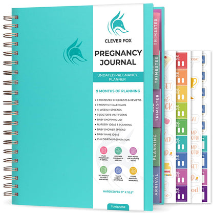 Clever Fox Pregnancy Journal & Memory Book - Pregnancy Planner & Notebook for Expecting Moms – Baby Keepsake, First Time Moms Gift (Lavender, 9" x 10.5")